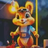 Electrician Chipmunk Diamond Painting