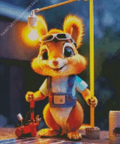 Electrician Chipmunk Diamond Painting