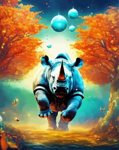 Fantasy Rhino Diamond Painting