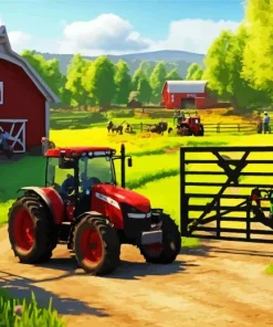 Farm Tractor Diamond Painting