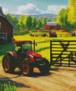 Farm Tractor Diamond Painting