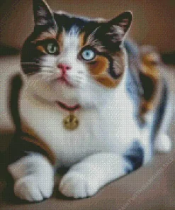 Fluffy Calico Cat Diamond Painting