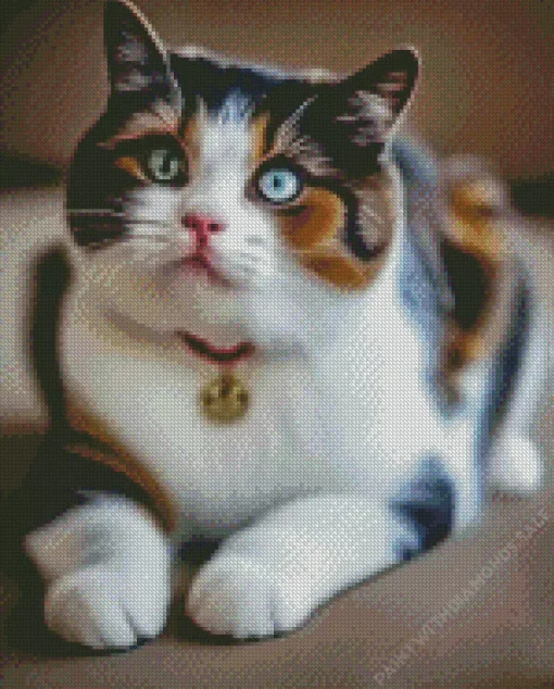 Fluffy Calico Cat Diamond Painting