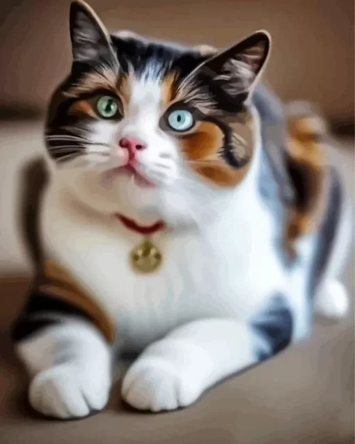 Fluffy Calico Cat Diamond Painting