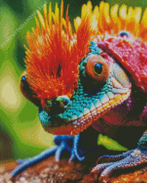 Fluffy Chameleon Diamond Painting