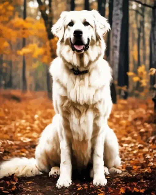 Fluffy Great Pyrenees Diamond Painting