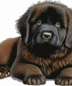 Fluffy Newfoundland Diamond Painting