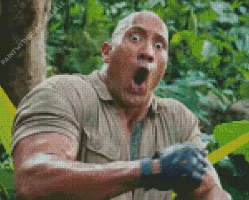 Funny Dwayne Johnson In Jumanji Diamond Painting