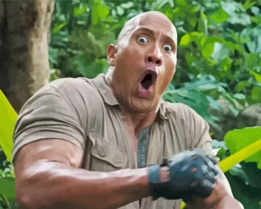 Funny Dwayne Johnson In Jumanji Diamond Painting