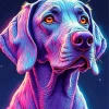 Galaxy Weimaraner Dog Diamond Painting