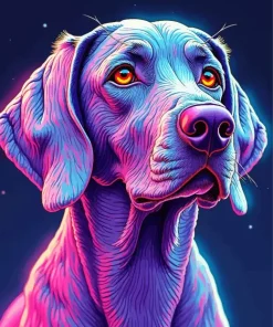 Galaxy Weimaraner Dog Diamond Painting