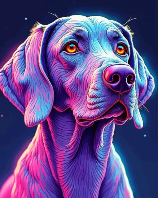 Galaxy Weimaraner Dog Diamond Painting