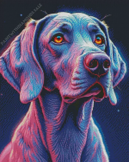 Galaxy Weimaraner Dog Diamond Painting