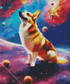 Galaxy Welsh Corgi Diamond Painting