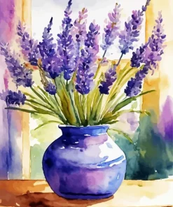 Gentle Lavender In A Purple Vase Diamond Painting