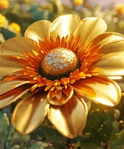 Golden Gazania Diamond Painting