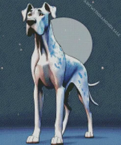 Grey Greyhound Diamond Painting