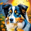 Halloween Australian Shepherd Diamond Painting