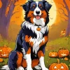 Halloween Bernese Mountain Dog Diamond Painting