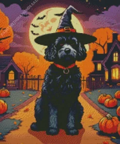 Halloween Labradoodle Dog Diamond Painting