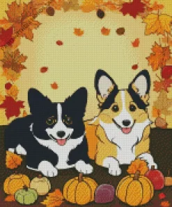 Halloween Welsh Corgis Diamond Painting