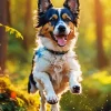 Happy Australian Shepherd Diamond Painting