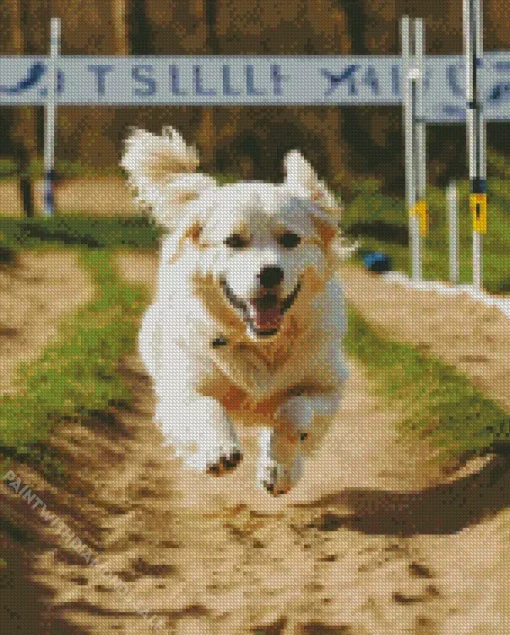 Happy Great Pyrenees Diamond Painting