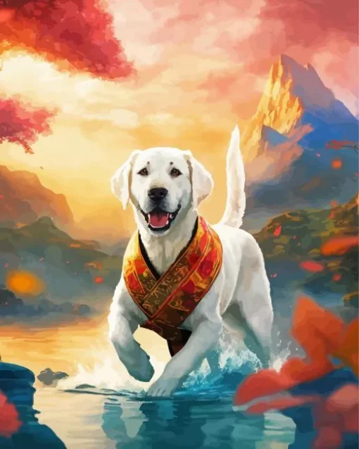 Happy Labrador Retriever Diamond Painting