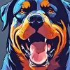 Happy Rottweiler Diamond Painting