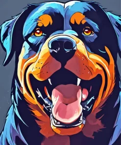 Happy Rottweiler Diamond Painting