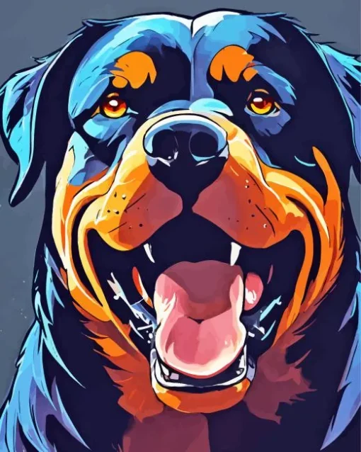 Happy Rottweiler Diamond Painting