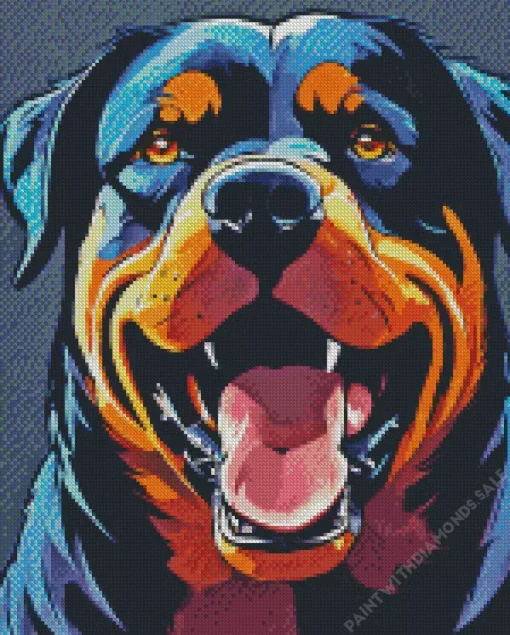 Happy Rottweiler Diamond Painting