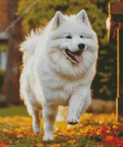 Happy Japanese Spitz Diamond Painting