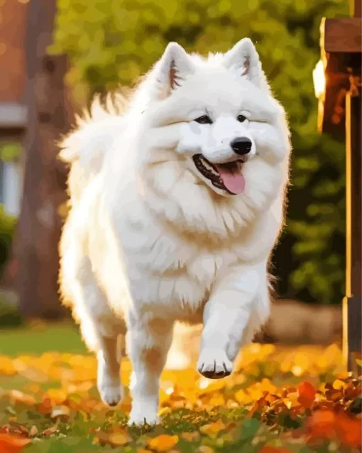 Happy Japanese Spitz Diamond Painting