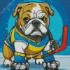 Ice Hockey Bulldog Diamond Painting