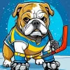 Ice Hockey Bulldog Diamond Painting