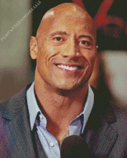 Iconic Dwayne Johnson Diamond Painting