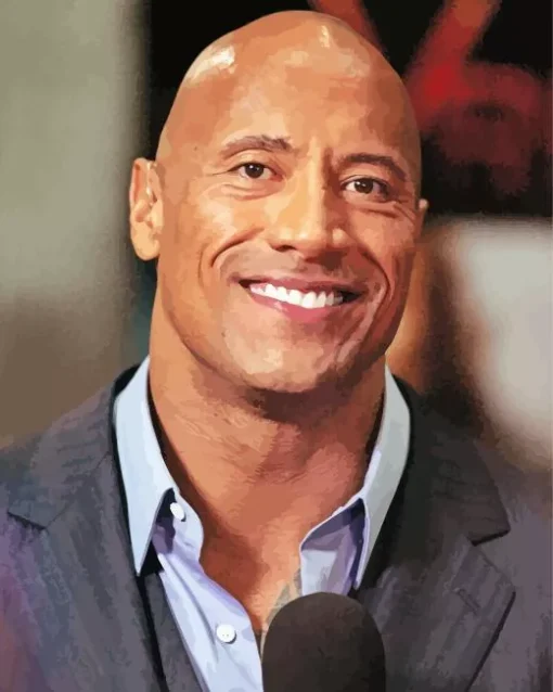 Iconic Dwayne Johnson Diamond Painting