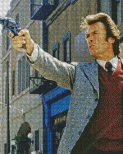 Iconic Clint Estwood In Dirty Harry Diamond Painting