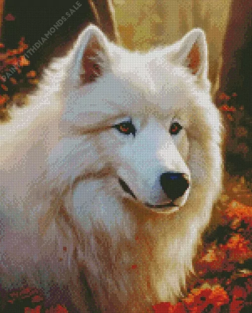 Japanese Spitz Dog Diamond Painting