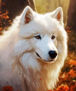 Japanese Spitz Dog Diamond Painting