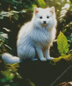 Japanese Spitz Puppy Diamond Painting