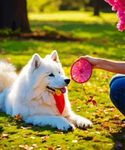 Japanese Spitz With Dreamcatcher Diamond Painting