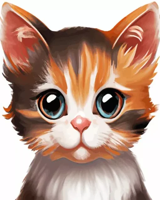 Kawaii Calico Cat Diamond Painting