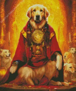 King Golden Retriever Diamond Painting