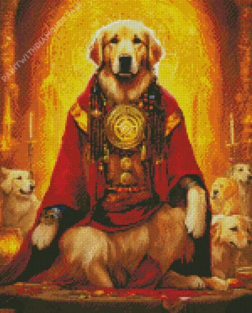 King Golden Retriever Diamond Painting