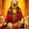 King Golden Retriever Diamond Painting