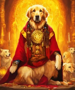 King Golden Retriever Diamond Painting