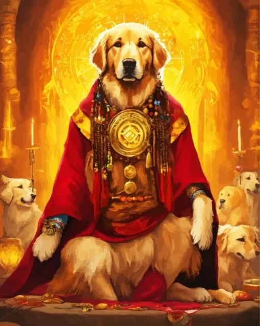 King Golden Retriever Diamond Painting