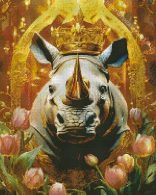 King Rhino Diamond Painting